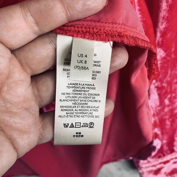 Pilcro Mara Crushed Velvet Relaxed Button Up Shirt Womens Size 4 NWT $128 - Picture 14 of 16